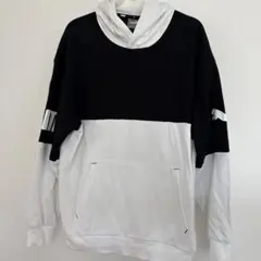 PUMA フード付きトレーナー M ブラック/ホワイト