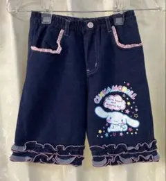 【平成レトロ】新品　シナモロール　ネイビー 半ズボン フリル付き