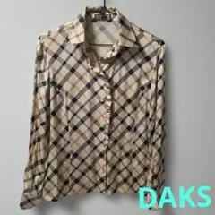 DAKS LONDON チェック柄 長袖シャツ フリル付きのサムネイル