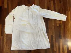 美品 SM2 ホワイト 長袖麻混ワンピース M