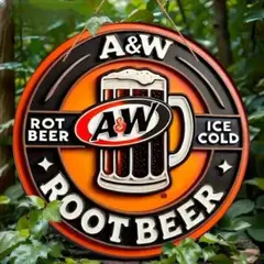 A&W ルートビア Root Beer 木製看板 アメリカン雑貨 エンダー