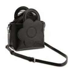 MARY QUANT♡スムースBIGデイジー ショルダー ブラック