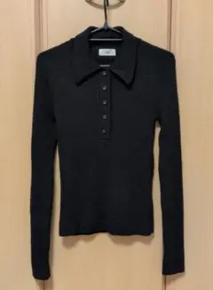 ニットポロシャツ