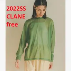 未使用＊ドラマ着用＊CLANE ラインシアーロングスリーブトップス 上品グリーン