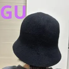 黒 フェルトハット　バケットハット