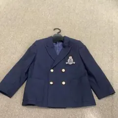 ピノチオ岡村　ロゴ付き　ネイビー　ダブルブレスト　ジャケット