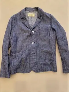 ネイビー リネン テーラードジャケット