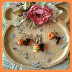 ３種のハンバーガーと飲み物のチャーム　３ペア　６個セット②