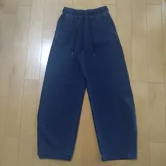 GU デニムスウェットバレルレッグパンツ Sサイズ