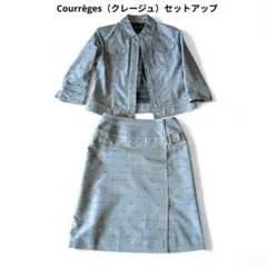 Q382 美品 M クレージュ シルク キュロット セットアップ レディース