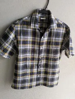 GUチェック柄 半袖シャツ Sサイズ