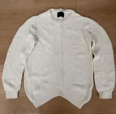 ホワイト ケーブルニットセーター【junhashimoto】サイズ4