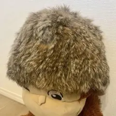 ラビットファー　ニット帽子