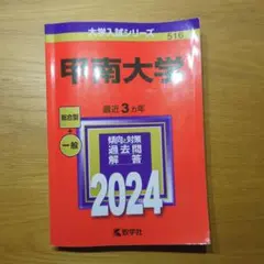 甲南大学 2024年版 大学入試シリーズ 赤本