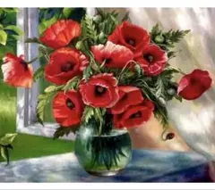 ペイントバイナンバー　ポピー　40×50