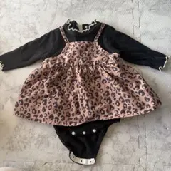 レオパード柄ロンパース・カバーオール
