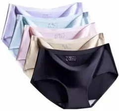 Lサイズ5枚セットレディース ショーツ 下着無地 シームレスショーツ