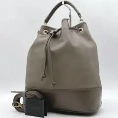 極美品 POPCORN MILANO 2way ドローストリングバッグ h362