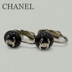 美品　CHANEL シャネル イヤリング ココマーク 黒 ブラック 箱付　10