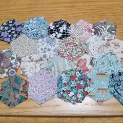 リバティ　パッチワーク　ヘクサゴン