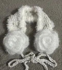 イヤーマフ 薔薇 編み物