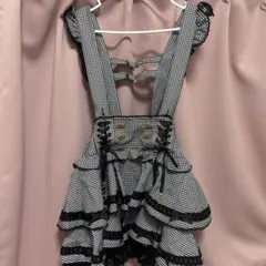 LIZLISA はしごリボンチェックティアードスカパン