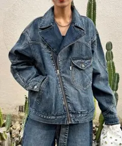 CIAOPANIC 【ANTIWARP】デニムライダースジャケット