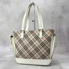 【美品】バーバリー トートバッグ ノバチェック サイドポケット
