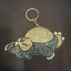 ポケモン カビゴン ラインストーン キーホルダー