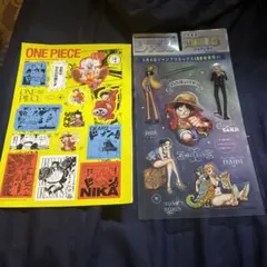 少年ジャンプ付録 ワンピース クリアしおり、ステッカー