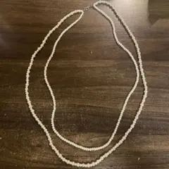 ホワイトパール二重ネックレス