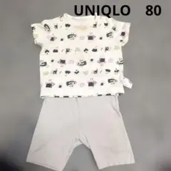 UNIQLO ベビーパジャマ 80cm パンどろぼう　おにぎりぼうやのサムネイル