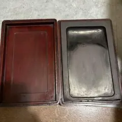 天然石 硯 木箱・木蓋付 書道具 文房四宝 小型硯 中国硯 天然石 硯 木箱・木蓋付 書道具 文房四宝 小型硯 中国硯 - メルカリ