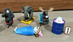 朝隈俊男 アニマルキャンプ どうぶつキャンプ　まとめ売り ゴリラ 鹿 トラ 象