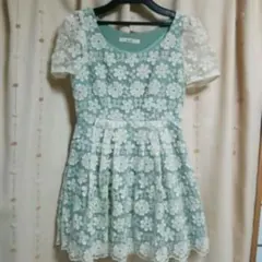 dazzlin レースオーガンジーワンピース
