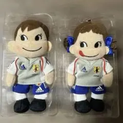 日本代表サッカー選手ぬいぐるみ4体セット　不二家ペコちゃんポコちゃん 2025年最新】ペコちゃん 日本代表の人気アイテム - メルカリ