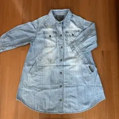 BREEZE 薄デニム　シャツワンピース 130