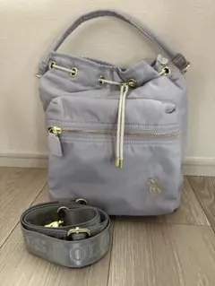 U.S. POLO ASSN. 巾着ショルダーバッグ グレーのサムネイル
