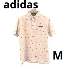 【美品】adidas アディダス メンズ ゴルフ 半袖ポロシャツ バナナ柄 M