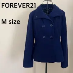 【FOREVER21】フリースチェスターコート/ミドル/ネイビー/紺色/シンプルのサムネイル