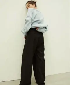 田中みな実×CLANE TUCK HERRINGBONE SLACKS