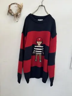 ZARA Playmobil セーター M 赤/紺