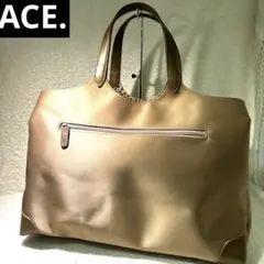 未使用　ACE エース　ボストンバック　ショルダー有　豹柄　ゴールド