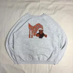 Hanes 90s’ラグランタイガーUSAスウェットトレーナーXL霜降りグレー