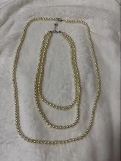 3連パールネックレス