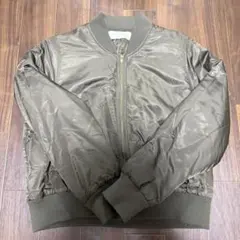 MA-1 エムエーワン　ジャケット　中綿入り　カーキ　フリーサイズ