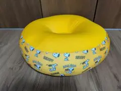 スヌーピー ドーナツ型ビーズクッション イエロー