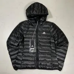 【L】アディダス ダウンジャケット ブラック 12,000円＋税 adidas