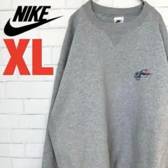 【90's白タグ】ナイキ ワンポイント刺繍ロゴ入りオーバーサイズスウェット