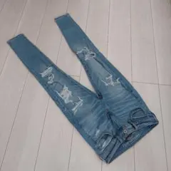 AE Next Level Jeggingダメージデニムパンツ/4SHORT